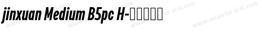 jinxuan Medium B5pc H字体转换